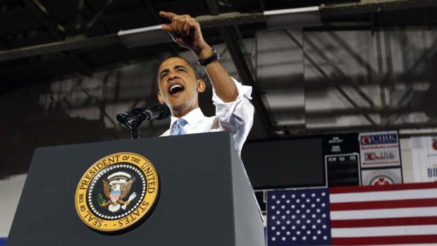 Under threat ... U.S. President Barack Obama speaks about health insurance reform.