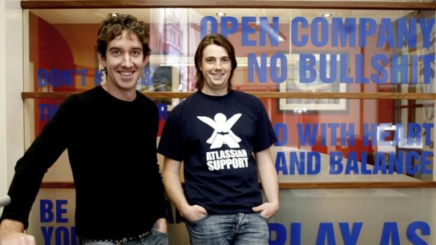 Scott Farquhar, left, and Mike Cannon Brookes, co-founders of Atlassian.