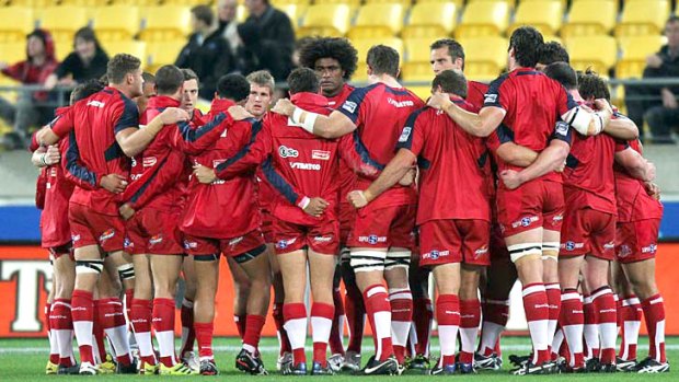 The Reds go into a huddle before a crucial game Super Rugby clash against an always tough New Zealand provincial side.