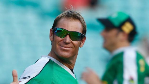 On your bike ... Shane Warne had a traffic incident with a cyclist today.