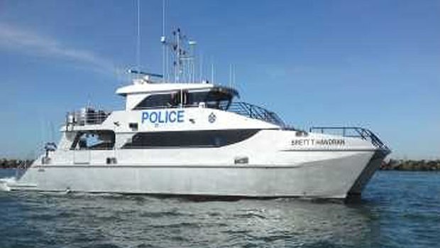 Water police catamaran The Handran.