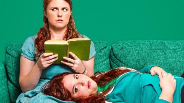 Sofa so good: Emma Caldwell and Samantha Cunningham are on the couch in <i>Tigers Be Still</i>.