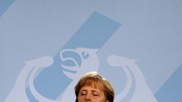 No to Eurobonds ... Angela Merkel insists fiscal union has to come first.
