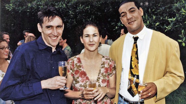 The main man … Clements with her husband Mourad Ayat (at right) in 1999.