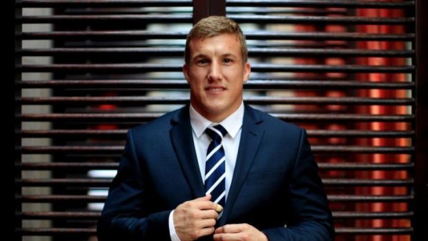 Dressed for success: Blues halfback Trent Hodkinson.