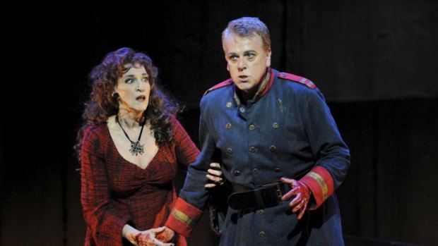 Elizabeth Whitehouse as Lady Macbeth and Peter Coleman-Wright as Macbeth in Opera Australia's ''Macbeth''.        Macbeth1.jpg