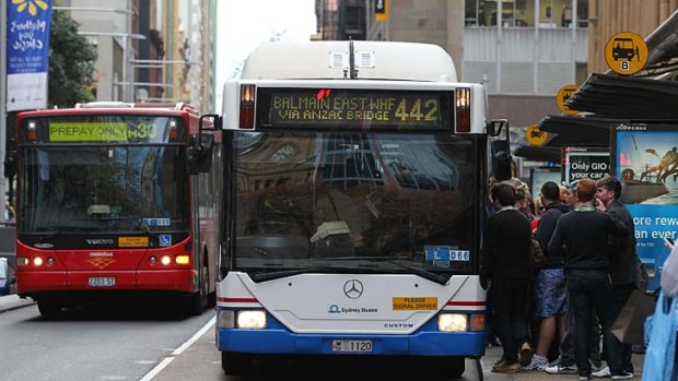 Buses ... light rail would mean fewer peak services.