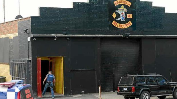 Police raided the Banditos headquarters in Brunswick.