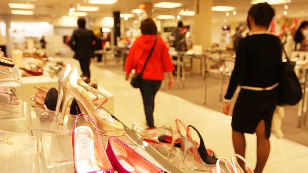 David Jones, Myer and Westfield all hit fresh one-year lows on the first day of the new financial year.