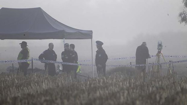 Mystery: Police from Strike Force Fitr continue the search on a property near Hay on Thursday for the remains of anit-drugs campaigner Donald Mackay.
