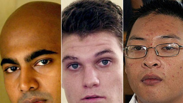 Myuran Sukumaran, Scott Rush and Andrew Chan . . . to be executed.