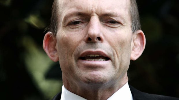 Leader of the opposition Tony Abbott.