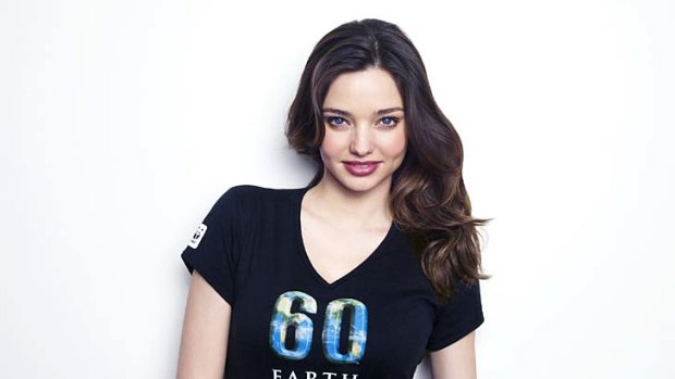 Making a difference ... model Miranda Kerr lends her star power to the Earth Hour campaign.