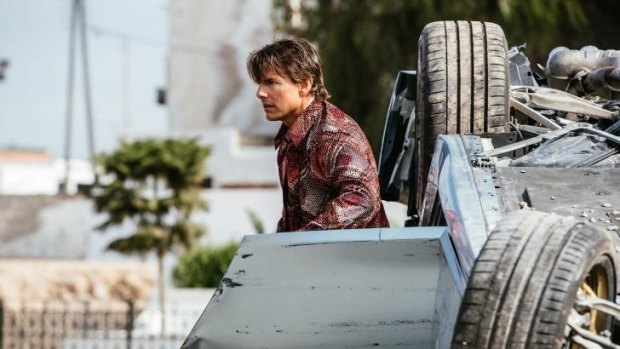 The carnage continues: Tom Cruise reprises his role as Ethan Hunt in <i>Mission: Impossible – Rogue Nation</i>.