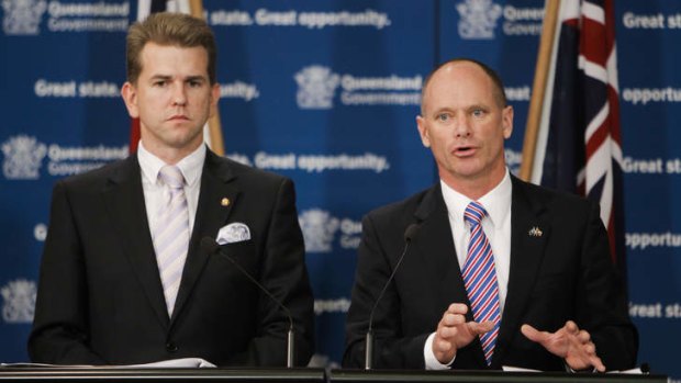 Attorney-General Jarrod Bleijie and Premier Campbell Newman