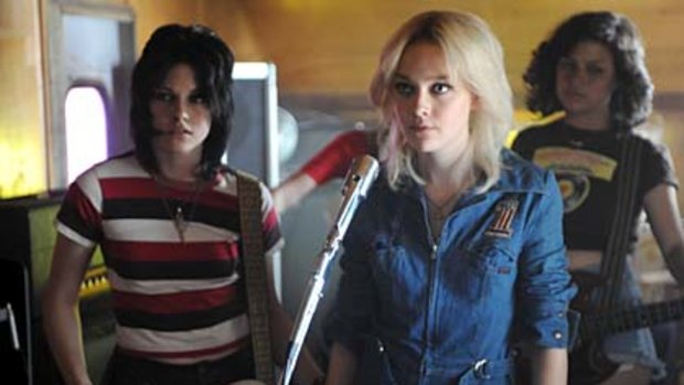 Kristen Stewart and Dakota Fanning in The Runaways.