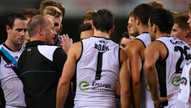 Simple message: Port players appear to have belief in coach Ken Hinkley’s uncomplicated mantra. 