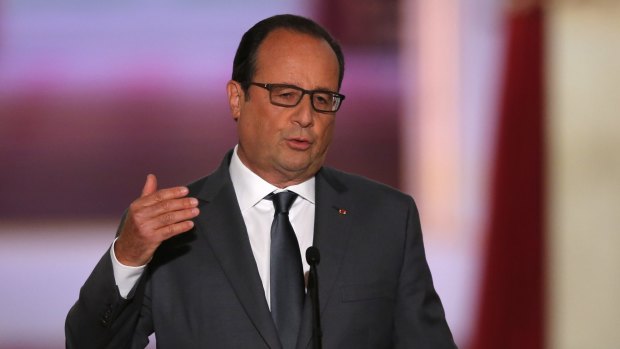 French President Francois Hollande was evacuated from the nation's main sports stadium after the explosions.