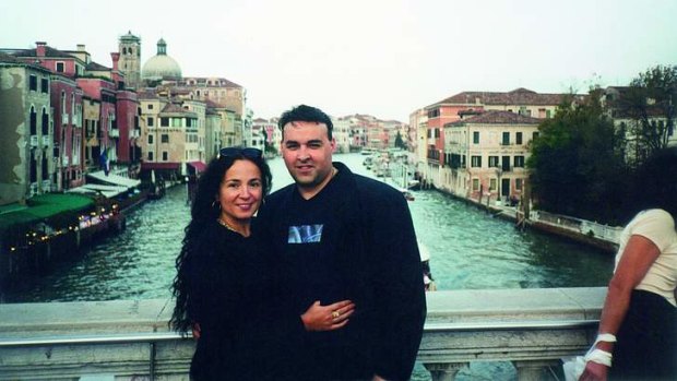 Chris Soteriou (right) with Vicky on holiday in Venice in 2001.