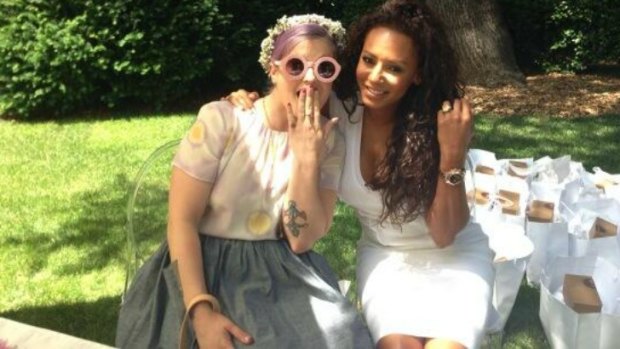 Cleo columnist Kelly Osbourne and former "The X Factor" judge Mel "Scary Spice" B were some of the guests invited to Kim's baby shower in the US.