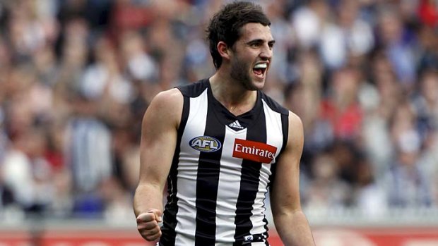 Food for thought: Alex Fasolo has had a meteoric debut season at Collingwood.