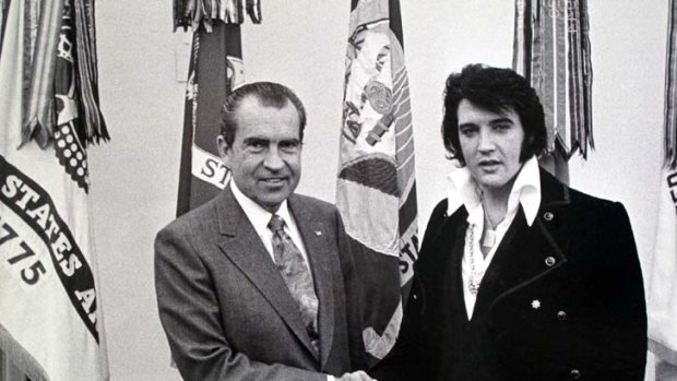 Moment in history ... Richard Nixon meets Elvis Presley.