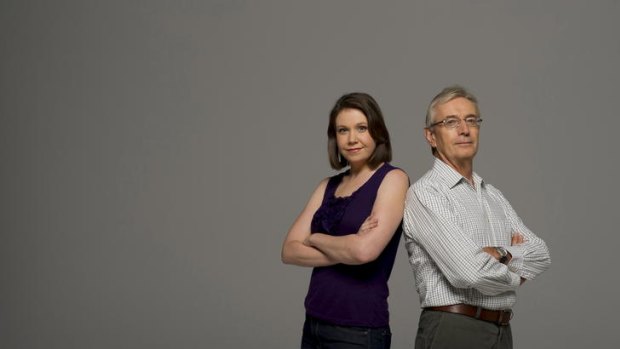 Head to head ... Anna Rose and Nick Minchin offer opposing views on climate change.