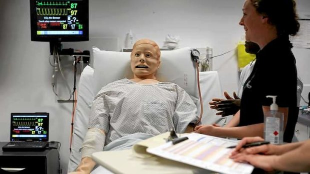 Arresting sight: Karl the medical simulation dummy survived a respiratory attack.