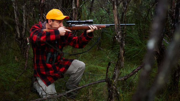 Taking aim: Steve Garlick believes hunting is part of the “cultural imperative of man”.