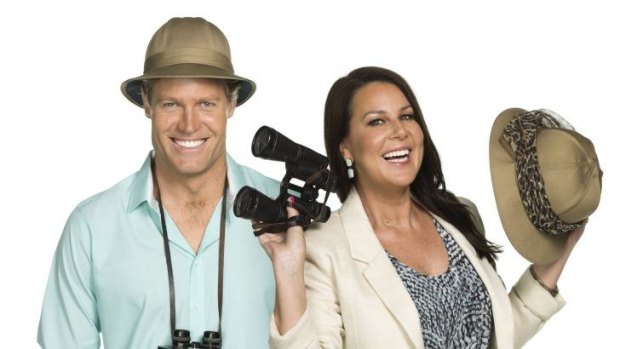 The stakes are high: <i>I'm a Celebrity Get Me Out of Here</i> hosts Chris Brown and Julia Morris.