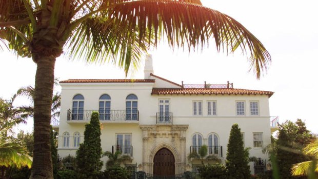 The exterior of the Versace mansion in Miami.