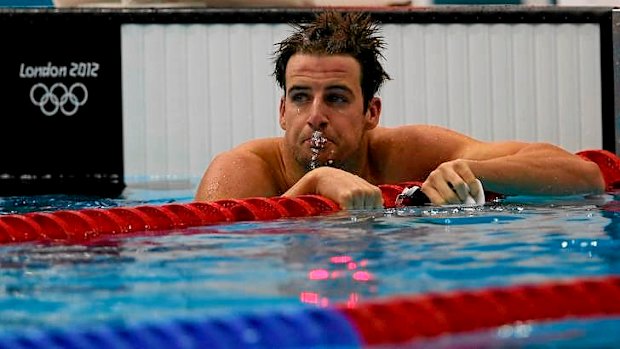 James Magnussen in the pool in London.