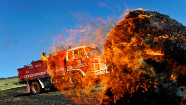 Limestone, Murrindindi and Yea CFA brigades put out a crop fire that was started when a machinery cutting a crop struck a rock that sparked the fire.