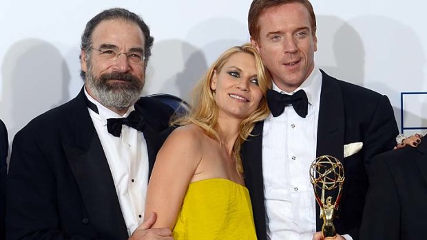 Holla ... Homeland's Mandy Patinkin, Claire Danes and Damian Lewis.