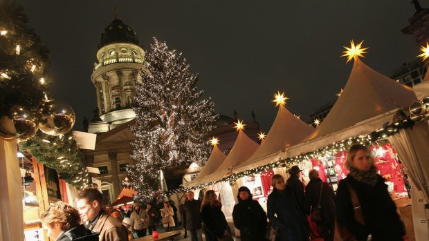 A traditional Christmas market in Berlin.