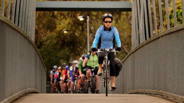 Flow of preferences: cyclists in Melbourne during last week's Ride to Work Day.