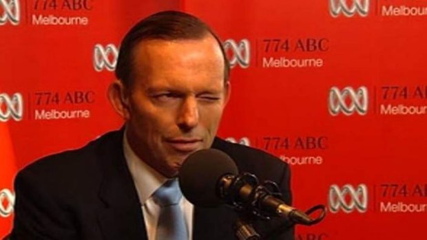 Tony Abbott's notorious wink to Melbourne radio’s Jon Faine.