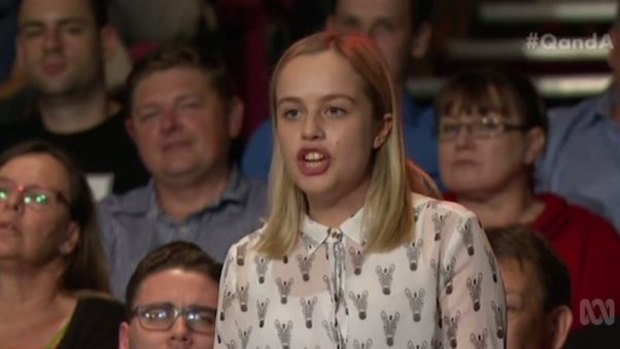 Audience member Molly James was unimpressed with the Education Minister's responses. 