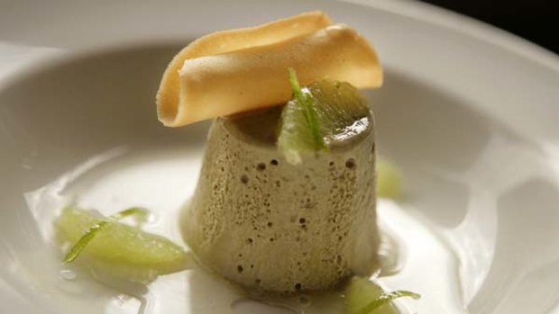 Liquorice parfait with lime from the Palace by Luke Mangan in South Melbourne.