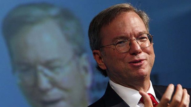 Stepping down ... Google chief executive Eric Schmidt.