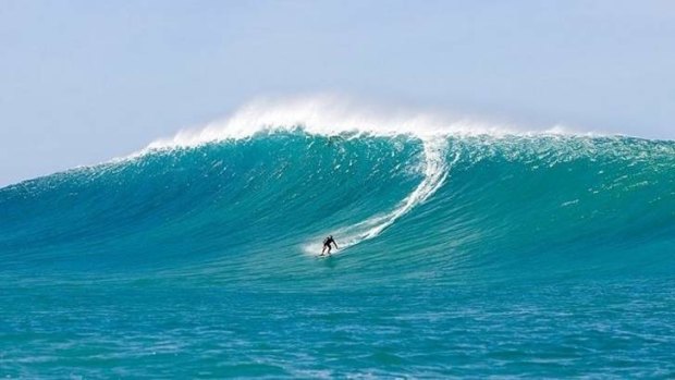 Allan Byrne celebrated his 60th birthday by surfing the big swells in Hawaii.