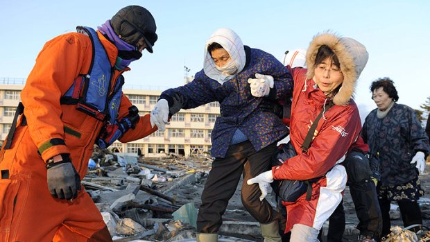 In Sendai - one of the worst-hit areas - residents of the port city of about 1 million people helped each other get to shelters or flee their destroyed homes.