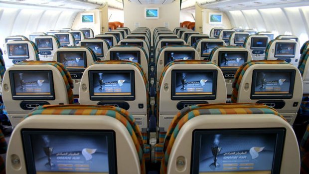 Economy class on Oman Air.