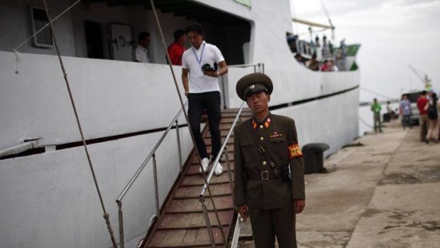 The Man Gyong Bong liner docks in North Korea.