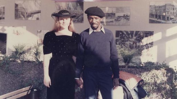 Caged doves: Mandy Sayer and American poet Yusef Komunyakaa on their wedding day in 1985.