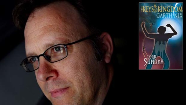 Author Garth Nix and his most recent novel, The Keys to the Kingdom: Lord Sunday.