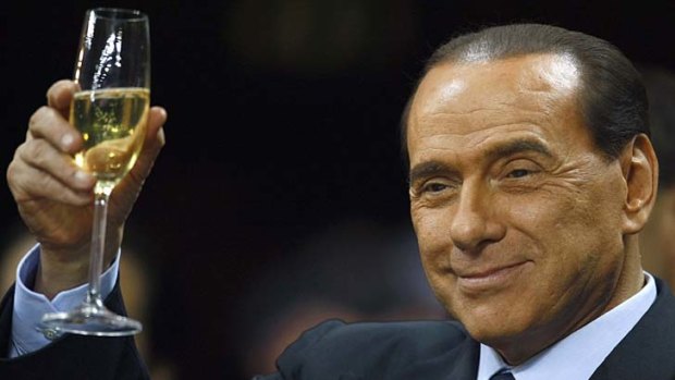 Man's man: Outgoing Italian prime minister Silvio Berlusconi.