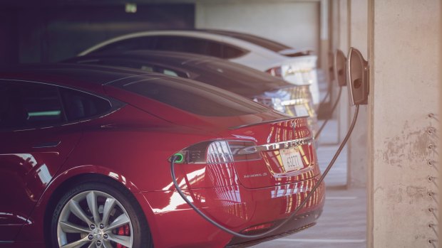 Powering retail: Tesla charge points will soon be offered at Stockland malls.