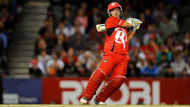 Aaron Finch of the Melbourne Renegades.