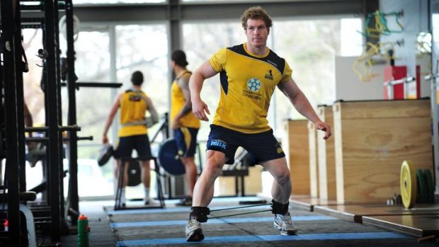 David Pocock has been training with the Brumbies in Canberra.